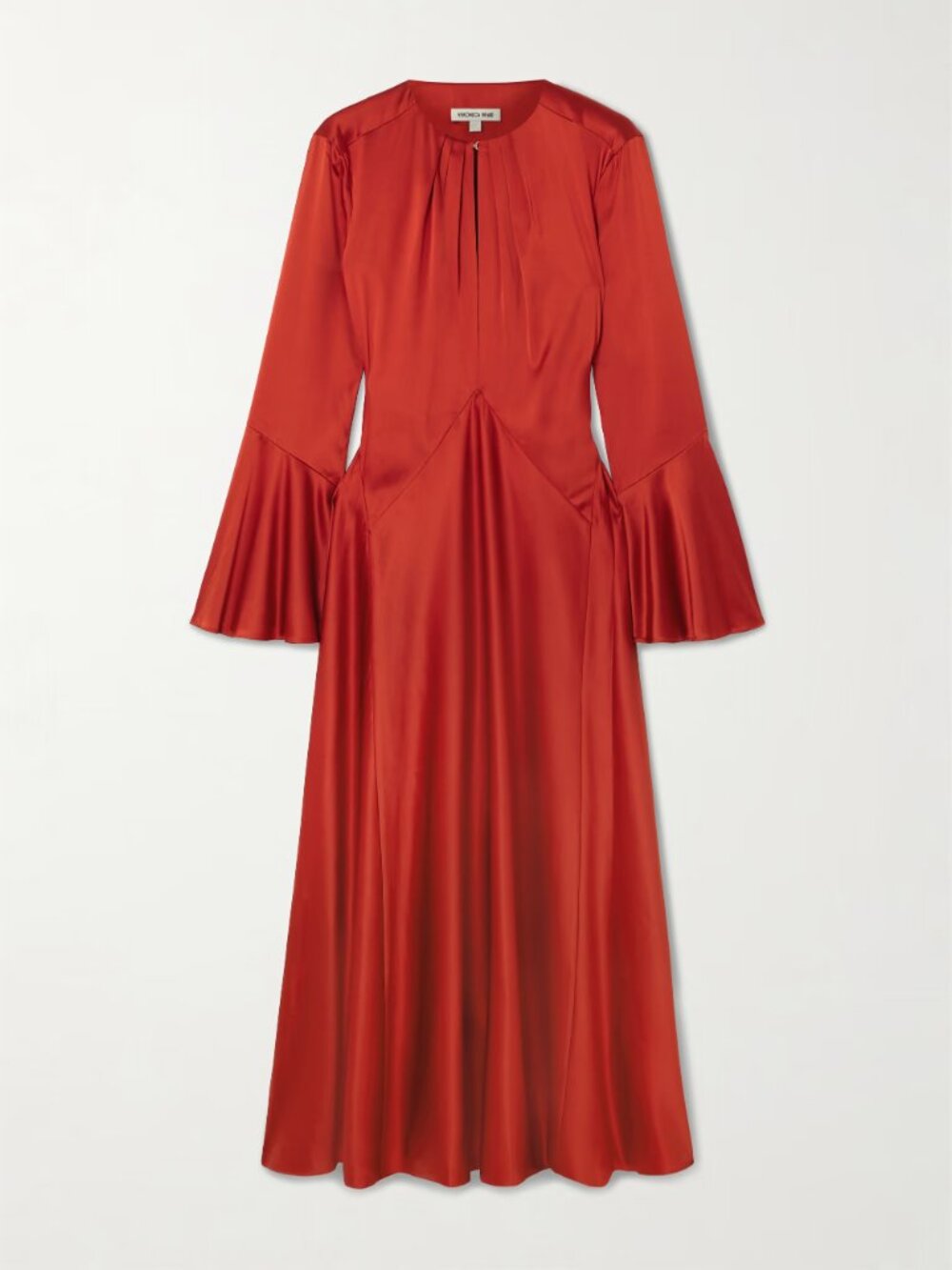 NWT Veronica Beard "Ezri" Satin Dress in Red, size 6 - Picture 5 of 13